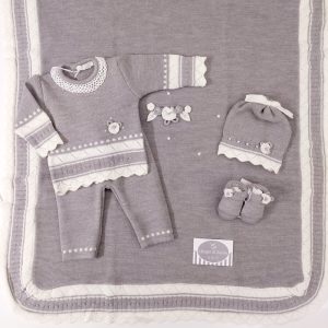 Completino nascita Grigio/Latte – Primodì Bebè