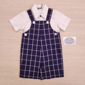 Completo J.O. Milano – Salopette e Camicia Quadri Blu