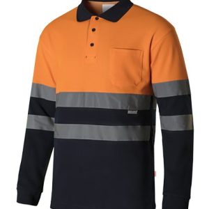 Polo bicolore manica lunga