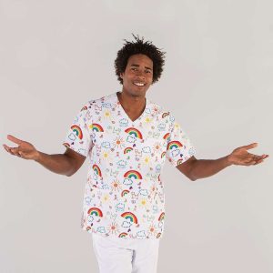 Casacca Collo a V Arcobaleno