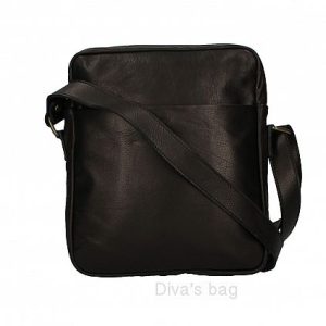 Tracolla borsello uomo nero in Vera Pelle Made in Italy