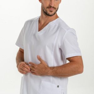 Casacca scollo V antibatterica