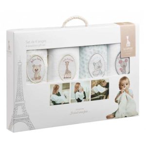 Sophie la Giraffa – Set 4 Teli di Garza/Mussole