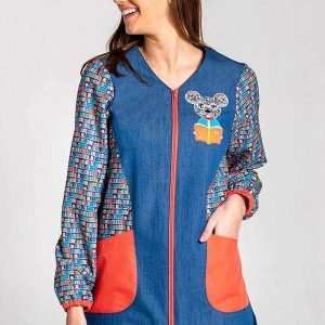 Camice in tessuto denim elastico