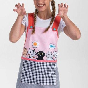 Grembiule quadretti con Gattini