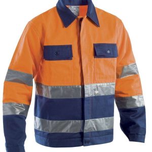 Giubbotto alta visibilità bicolore bande rifrangenti