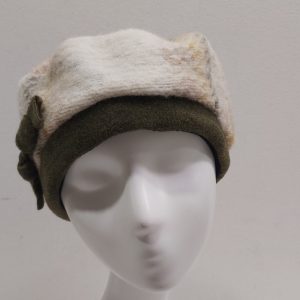 CAPPELLO BASCO FANTASIA BEIGE VERDE MADE IN ITALY