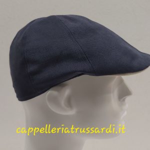 BERRETTO COPPOLA BECCO D’OCA ESTIVA 100% COTONE BLU DENIM MADE IN ITALY