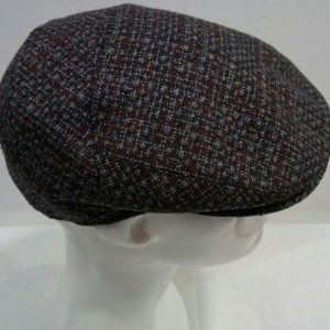 COPPOLA BERRETTO GRIGIO BORDEAUX 80% LANA 20% SETA MADE IN ITALY misura 61