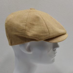 BERRETTO ESTIVO Peaky Blinders  A SPICCHI BEIGE LINO MADE IN ITALY MISURA S 56/57