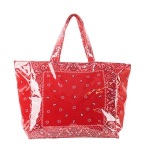 Borsa spiaggia tempo libero stampa bandana con pvc trasparente 41x19x38 cm