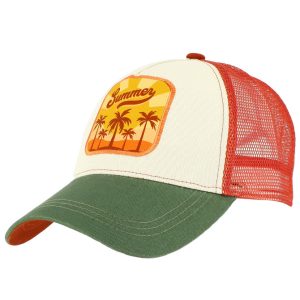 Baseball trucker fantasia con rete posteriore e con patch