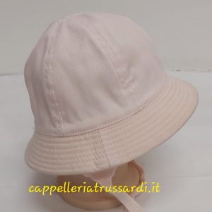 CAPPELLO BAMBINA ESTIVO puro cotone rosa con paraorecchie