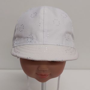 Cappellino Visiera Bimbo Baby bianco Made In Italy Misura 44