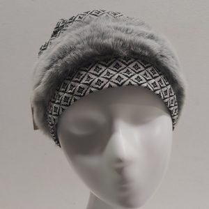 CAPPELLO BERRETTO TURBANTE DONNA GRIGIO TAUPE MADE IN ITALY