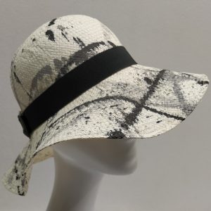 Cappello Donna BORSALINETTE By Borsalino 100% PAPIER BIANCO NERO