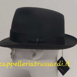 Cappello Hat Hut BORSALINO AUGUSTA In Feltro Di Lapin GRIGIO Made in Italy