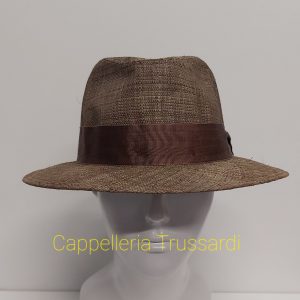 CAPPELLO BORSALINO 100% PAGLIA COLOR TABACCO MISURA 61