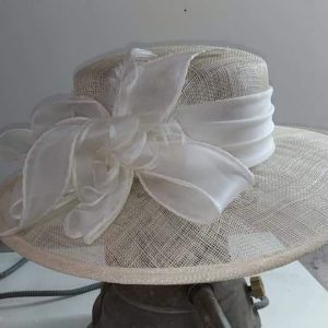 CAPPELLO CERIMONIA ELEGANT BIANCO AVORIO HAT HUT CHAPEAU