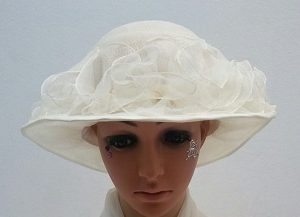 CAPPELLO DONNA CERIMONIA BIANCO AVORIO MADE IN ITALY