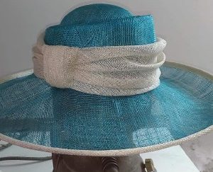 CAPPELLO CERIMONIA ELEGANT TURCHESE HAT HUT CHAPEAU