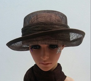 CAPPELLO CERIMONIA DONNA MARRONE BROWN