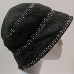 CAPPELLO DONNA CLOCHE BORSALINETTE BY BORSALINO GRIGIO MADE IN ITALY MISURA L (58)