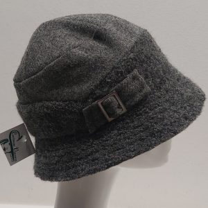 CAPPELLO CLOCHE GRIGIO LANA ALPACA MOHAIR MADE IN ITALY by FRASCONI
