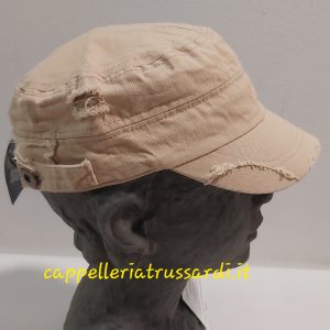 CAPPELLO VISIERA CUBANO in COTONE BAMBINO BEIGE misura 52