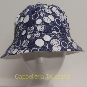 CAPPELLO DA SOLE CLOCHE BLU POIS