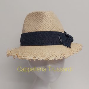 CAPPELLO PAGLIA FASCIA JEANS TESA MEDIA