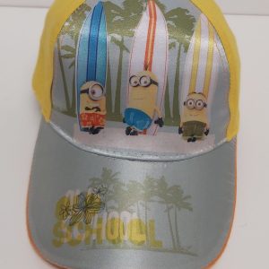 CAPPELLO VISIERA BASEBALL MINIONS GIALLO COTONE MISURA 54