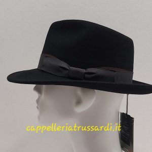 CAPPELLO NERO FEDORA FELTRO LANA SUPERIOR  Made in Italy
