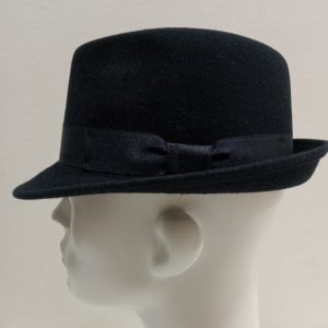 CAPPELLO FELTRO LAPIN TRILBY BLU TESA STRETTA MADE IN ITALY