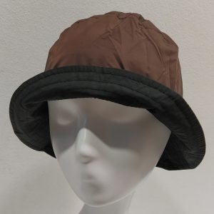 CAPPELLO CLOCHE IMPERMEABILE MARRONE RICHIUDIBILE MADE IN ITALY