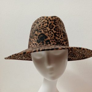 CAPPELLO DONNA FELTRO MACULATO TESA LARGA made in Italy