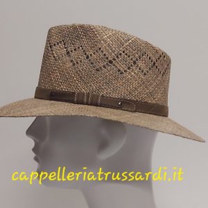 CAPPELLO UOMO TRAFORATO PAGLIA NATURALE EXTRA FINE TESA LARGA MADE IN ITALY