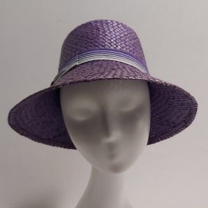 CAPPELLO DONNA PAGLIA VIOLA TESA MEDIA ABBASSATA