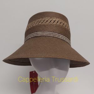 CAPPELLO PAGLIA FIRENZE MADE IN ITALY COLOR TABACCO