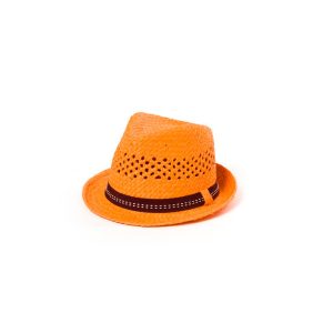 CAPPELLO PAGLIA TRILBY TESA STRETTA ARANCIO MISURA L 58/59