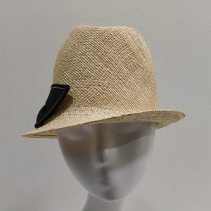 Cappello PANAMA donna BORSALINETTE by Borsalino fiocco removibile NERO