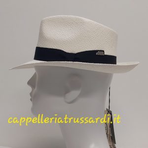 CAPPELLO PANAMA GENUINE HAT ORIGINALE UOMO FASCIA NERA Tesa Larga ALTA QUALITA’
