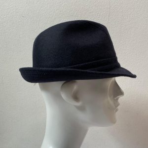 CAPPELLO TESSUTO LANA BLU MADE IN ITALY
