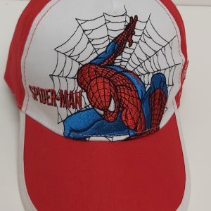 CAPPELLO VISIERA BASEBALL SPIDER MAN ROSSO BIANCO MISURA 54