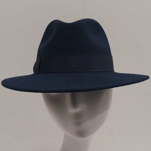 CAPPELLO FELTRO LANA BLU TESA LARGA MADE IN ITALY