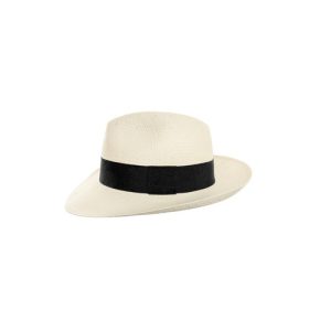 CAPPELLO PAGLIA TIPO PANAMA BIANCO PANNA tesa larga MADE IN ITALY
