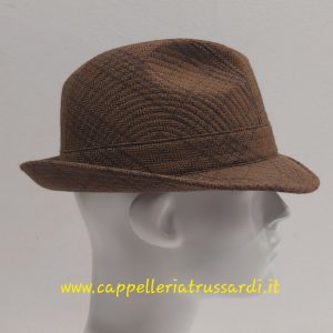 CAPPELLO UOMO MARRONE CHIARO SCOZZESE LANA MADE IN ITALY  MISURA 59