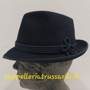 CAPPELLO TIROLESE BLU FELTRO LANA MADE IN ITALY MISURA 54