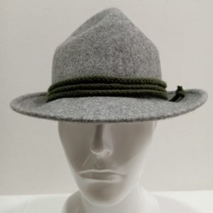 CAPPELLO TIROLESE FELTRO LANA GRIGIO Made in Italy