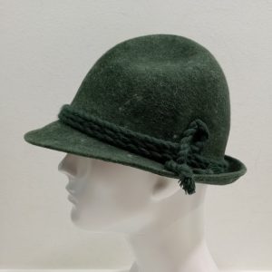 CAPPELLO TIROLESE FELTRO LANA VERDE LODEN Made in Italy misura 61